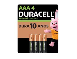 Pilha Recarregável AAA 1.5V 900 mAh - 4 Unid - Duracell